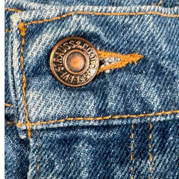 VTG 90s Levi's 540 Relaxed Fit Brown Tab High Rise Jeans Men's W:46 I:30 - Picture 4 of 12